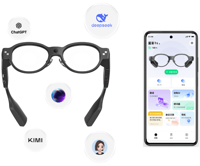 Guli AI multimodal assistant (G520) AR+AI Smart Glasses
