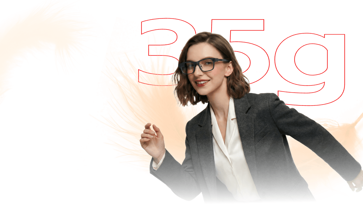 Ultra-lightweight design (G550) AR+AI Smart Glasses